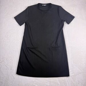 Zara‎ Knit Short Sleeve Mini Dress Black Womens M